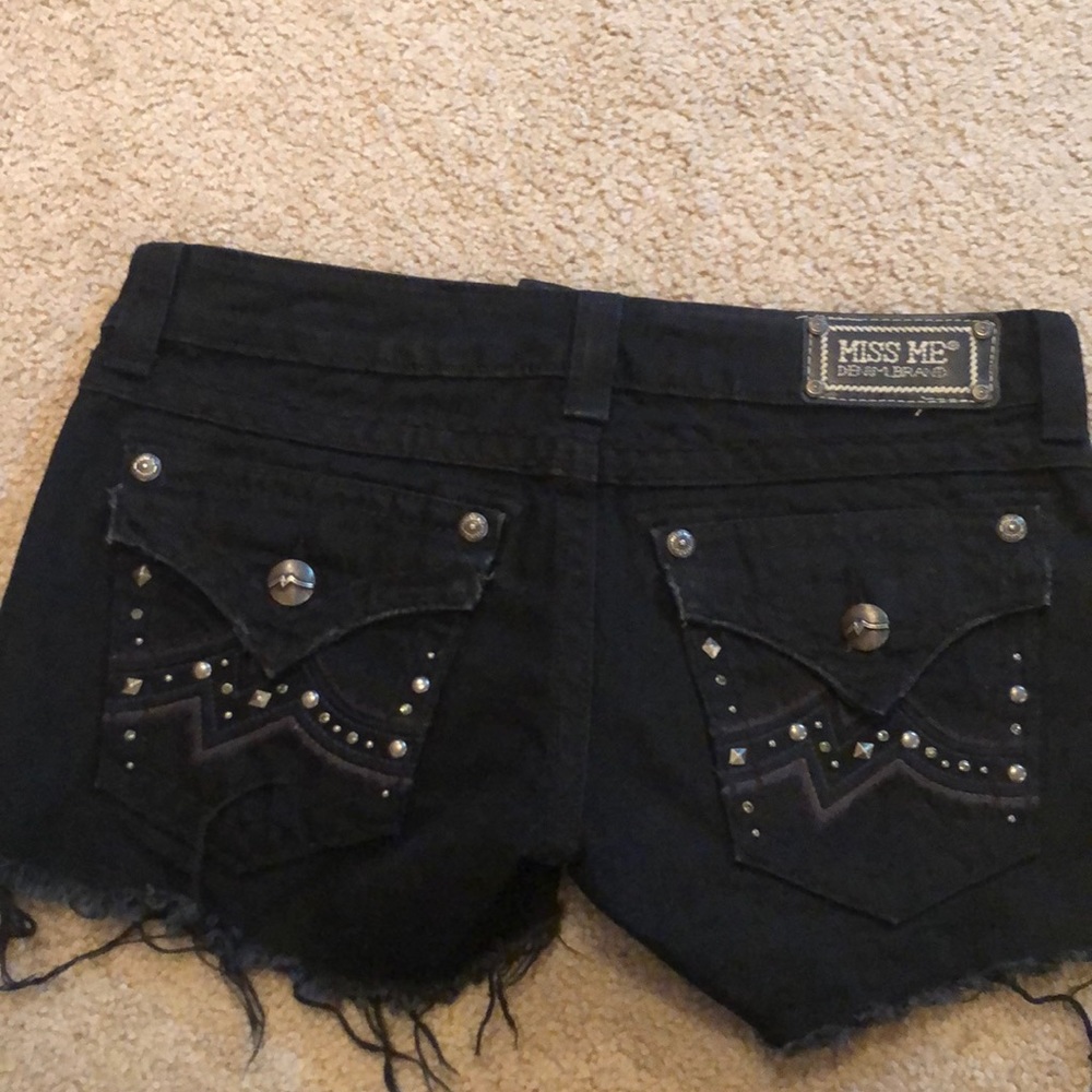 Black Miss Me frayed shorts. Like new!